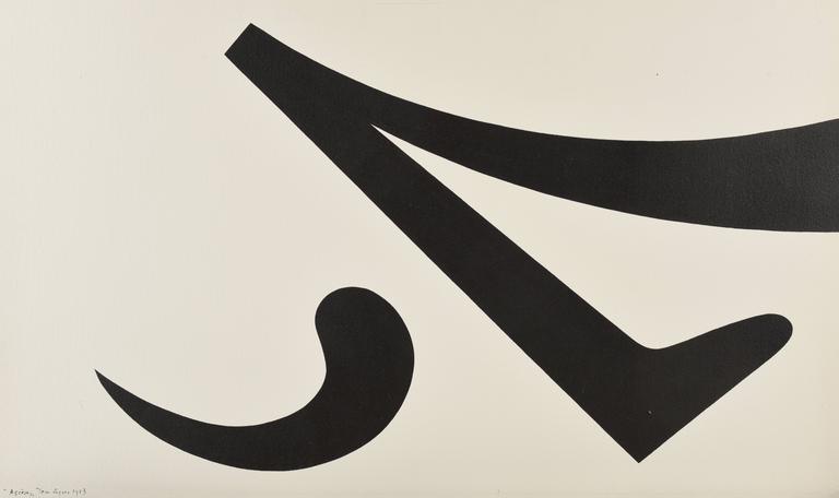 Jean Legros, Pochoir, Ascèse, 1973