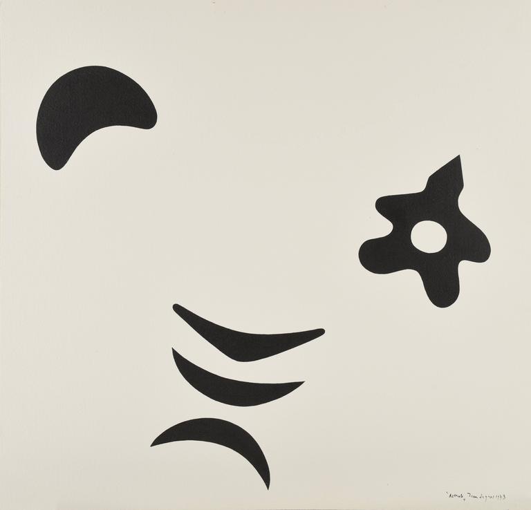 Jean Legros, Pochoir, Astrale (5 formes noires), 1973