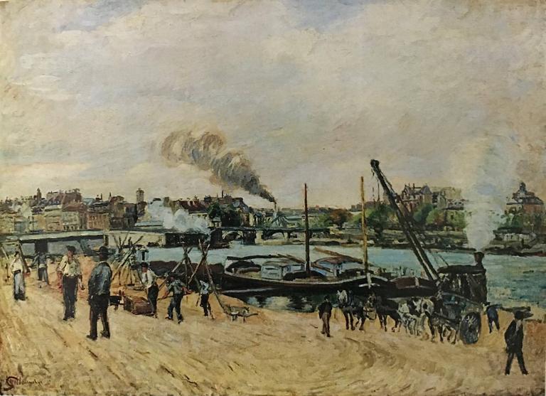 Catalogue raisonné, Armand Guillaumin, Le Quai Saint Bernard au printemps, Paris