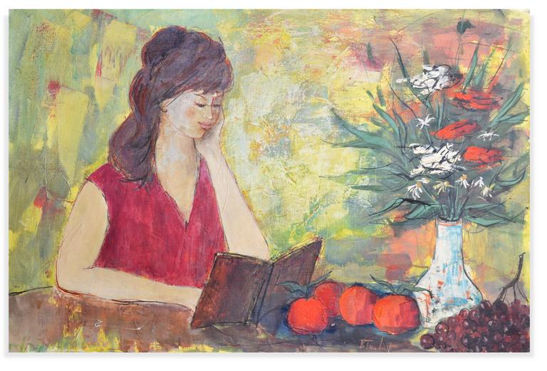 Catalogue raisonné, Bertoldo Taubert, Jeune femme lisant