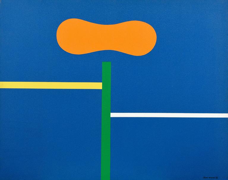 Jean Legros, Composition sans titre à la forme orange, 1973