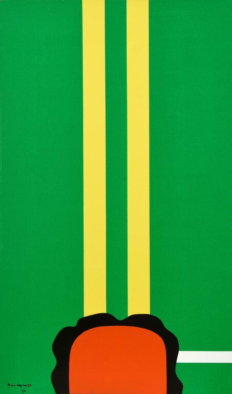 Jean Legros, Composition sans titre (verticales jaunes), 1973