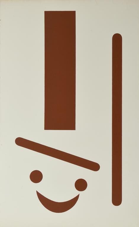 Jean Legros, Pochoir (rectangle long marron)