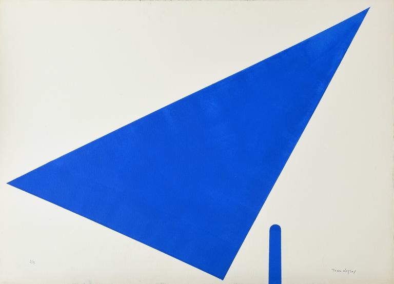 Jean Legros, Pochoir (grand triangle bleu)