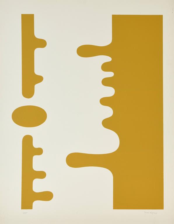 Jean Legros, Pochoir Zen ocre, 1973