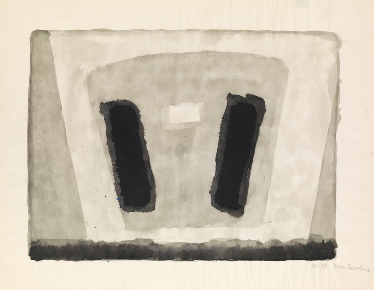 Catalogue raisonné, Robert Malaval, Deux Zibatons (lavis) - 1959