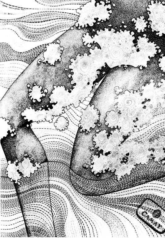 Catalogue raisonné, Robert Malaval, Anne : Genoux gauche-pubis, Le Bain