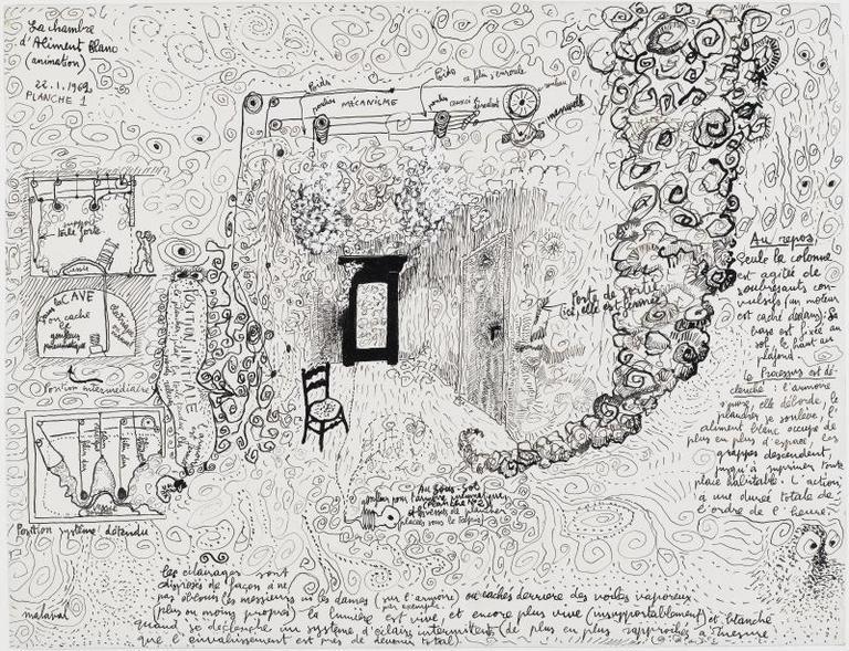 Catalogue raisonné, Robert Malaval, La Chambre d'aliment Blanc (animation) - 1962