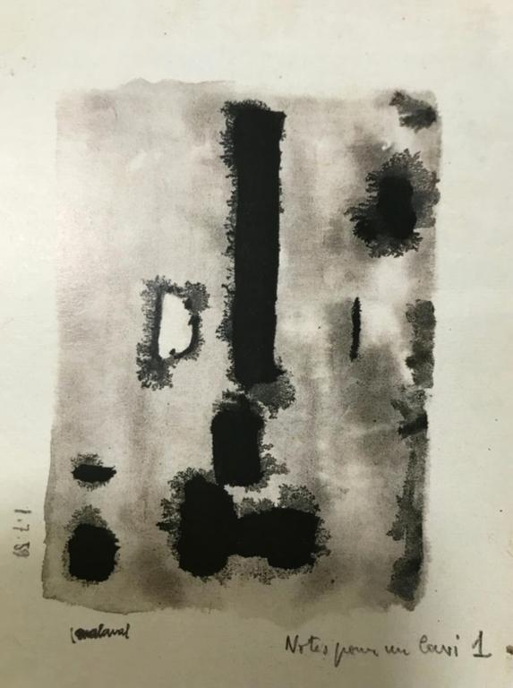 Catalogue raisonné, Robert Malaval, Notes pour un lavis n°1 - 1959