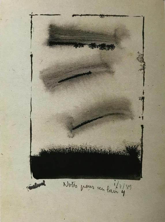 Catalogue raisonné, Robert Malaval, Notes pour un lavis n°4 - 1959