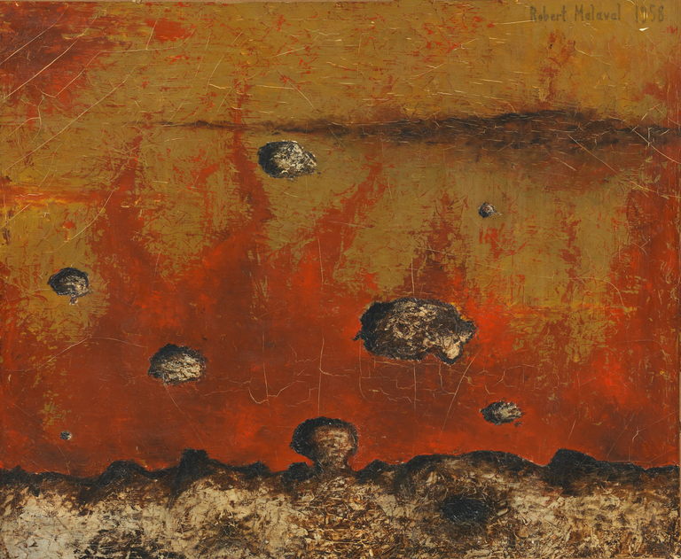 Catalogue raisonné, Robert Malaval, Paysage aérolithique - 1958