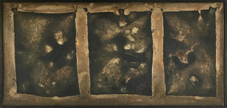Catalogue raisonné, Robert Malaval, Triptyque goudronneux - 1960