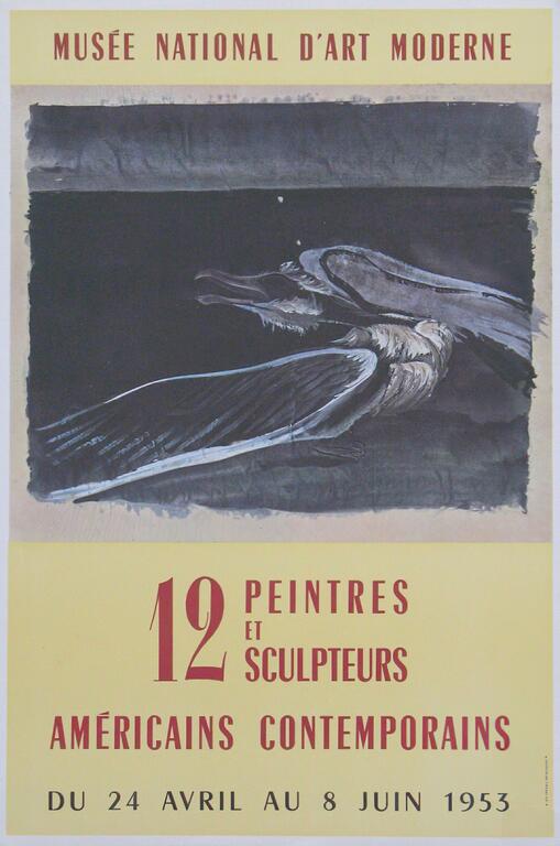 Affiche exposition 12 peintres et sculpteurs amÃ©ricains contemporains