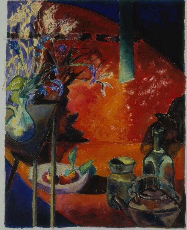 Catalogue raisonné, Brigitte Moreau Serre, Nature morte à la grande nappe rouge