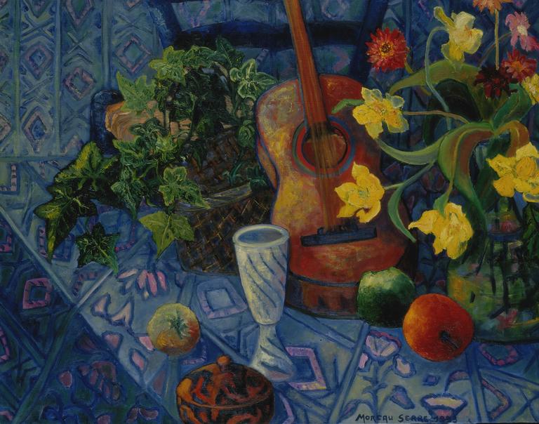 Catalogue raisonné, Brigitte Moreau Serre, Nature morte à la guitare et aux jonquilles