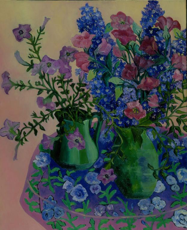 Catalogue raisonné, Brigitte Moreau Serre, Nature morte à la nappe fleurie