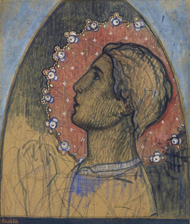 Catalogue raisonné, Charles Filiger, Tête de Saint ou saint sous une ogive