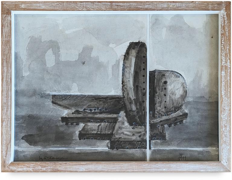 Catalogue raisonné, Francesco Marino di Teana, Navire Architectural tinte china (structure architecturale) — 1991