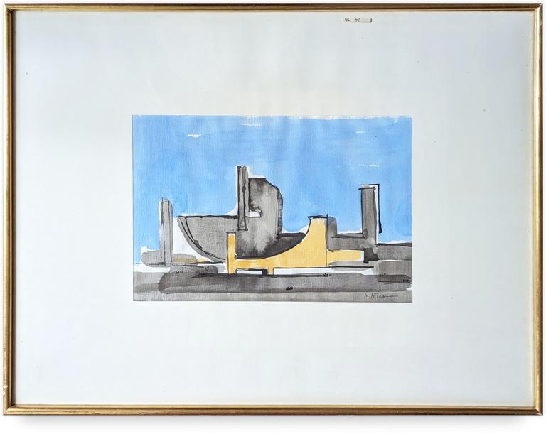 Catalogue raisonné, Francesco Marino di Teana, Navire spatial La garde aquarelle — 1967