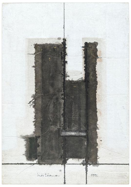 Catalogue raisonné, Francesco Marino di Teana, STRUCTURA 7/13 VII Série encre de chine & aquarelle encadré — 1992