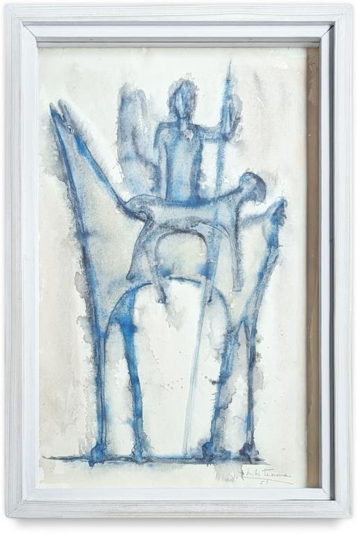 Catalogue raisonné, Francesco Marino di Teana, Ange sauvant le Christ - Apocalypse Hommage à Marino Marini — 1952