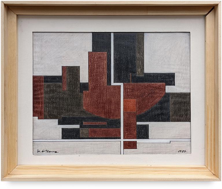 Catalogue raisonné, Francesco Marino di Teana, Hommage à Filippo Brunelleschi, Série de travaux préparatoires 1/7 — 1987