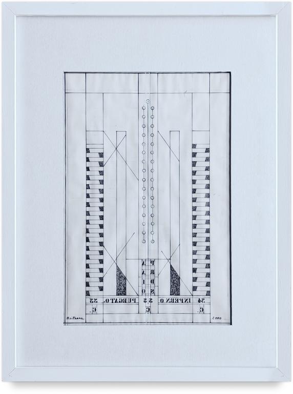 Catalogue raisonné, Francesco Marino di Teana, Hommage à la comédie des hommes “del Dante” maquette — 2000