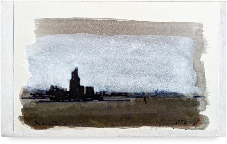 Catalogue raisonné, Francesco Marino di Teana, La ciudad sobre aqua, La cité sur l’eau — 1958