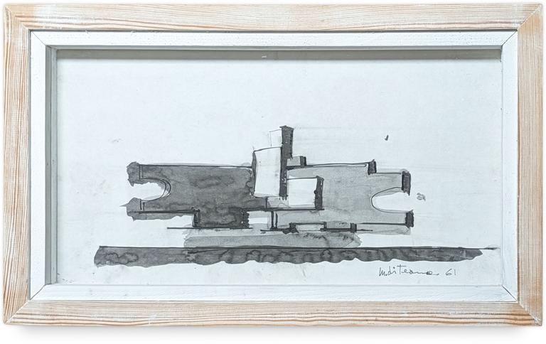 Catalogue raisonné, Francesco Marino di Teana, Parcours sans Fin 1 Encre de Chine NB — 1961