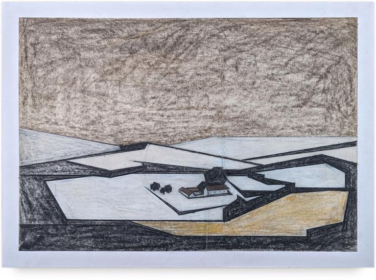 Catalogue raisonné, Francesco Marino di Teana, Paysage de la Dordogne Maquette — 1976