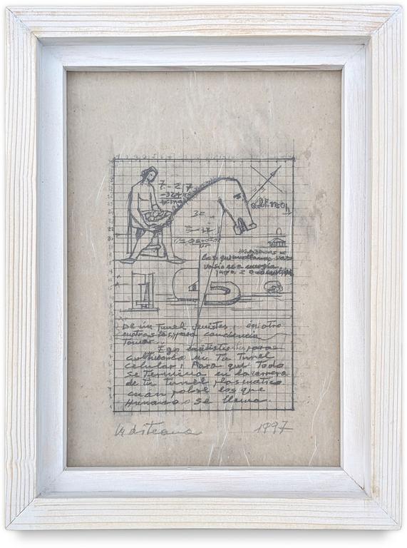Catalogue raisonné, Francesco Marino di Teana, Tunel plasmatico Problème philosophique - Maquette NB — 1997
