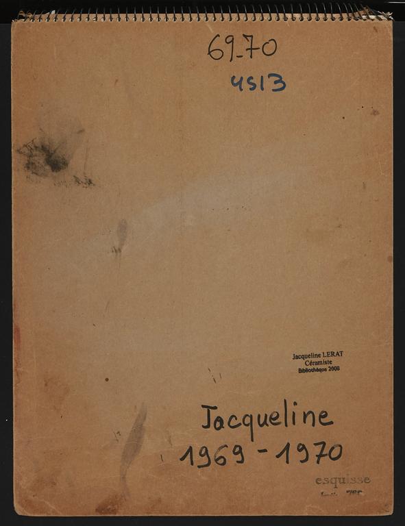 Catalogue raisonné, Jean & Jacqueline Lerat, Carnet Jacqueline Lerat - 4513 — 1969 - 1970