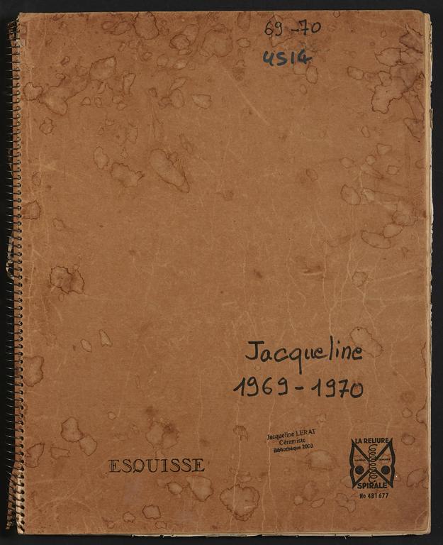 Catalogue raisonné, Jean & Jacqueline Lerat, Carnet Jacqueline Lerat 4514 — 1969 