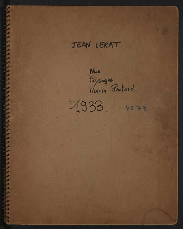 Catalogue raisonné, Jean & Jacqueline Lerat, Carnet de Jean Lerat 4573 — 1933