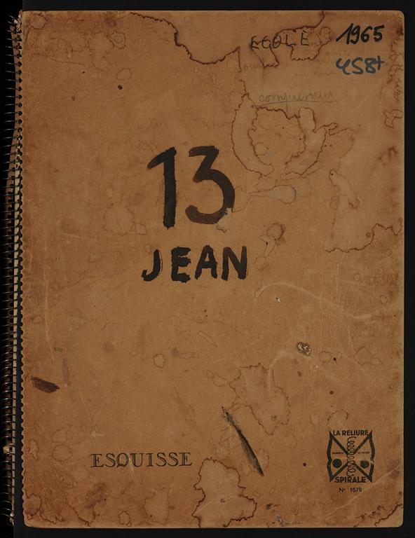 Catalogue raisonné, Jean & Jacqueline Lerat, Carnet N°13 Jean Lerat 4587 — 1965