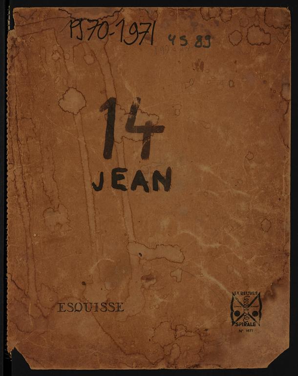 Catalogue raisonné, Jean & Jacqueline Lerat, Carnet Jean Lerat N°17 - 4589 — 1970 - 1971