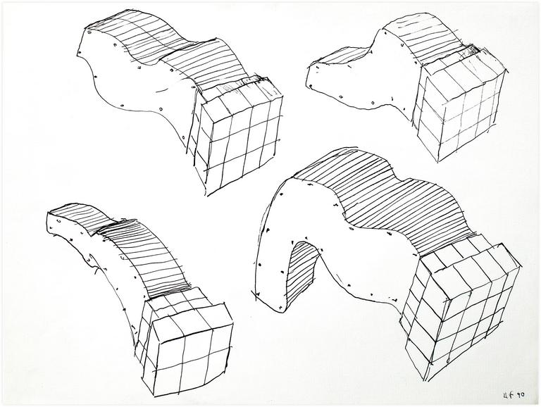 Catalogue raisonné, Henri Foucault, Projet de sculpture 1 - 1990