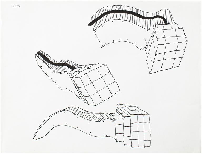 Catalogue raisonné, Henri Foucault, Projet de sculpture 2 - 1990