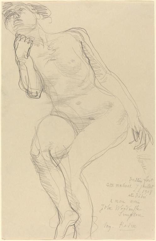Catalogue raisonné, Auguste Rodin, Femme nue assise, penchée à gauche