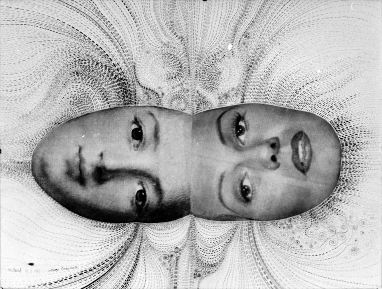 Catalogue raisonné, Robert Malaval, Collage Bicéphale - 1963