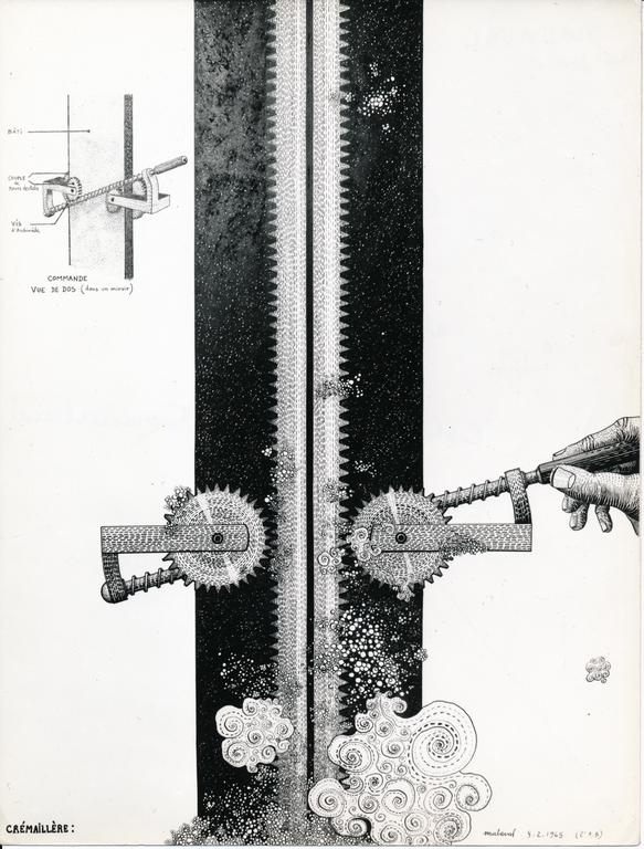 Catalogue raisonné, Robert Malaval, Crémaillère - 1965