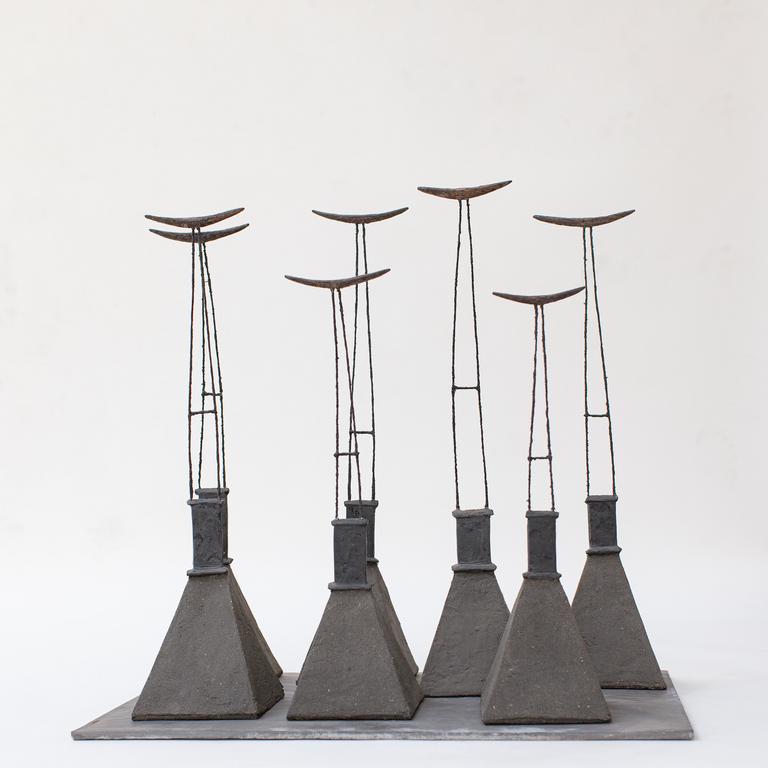 Catalogue raisonné, Henri Foucault, Sept porte-lunes - 1987