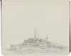 Carnet de dessins, 70 images de bateaux, 1915