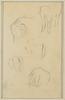 Paul Gauguin, cinq formes animales [verso], 1884-1888 