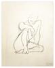 dessin sans titre (homme assis) - 1966