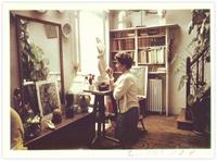 Photo Daria chez elle en 1967, Square Henri Delormel, Paris