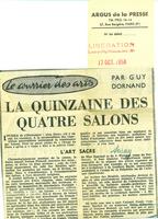 Article de Guy Dornand 1958 Libération