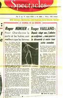 Arts Lettres Spectacles Roger Vailland 1958-1