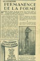 La statue Eve dans L'Aurore 29 Nov 1950
