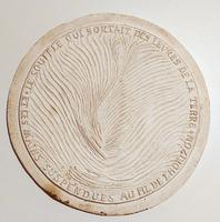 Le souffle qui sortait Pierre Reverdy revers Plâtre D=26 cm Plâtre